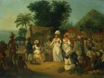 West Indian Man of Colour, Directing Two Carib Women with a Child, c.1780-Agostino Brunias-Giclee Print