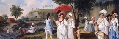 West Indian Man of Colour, Directing Two Carib Women with a Child, c.1780-Agostino Brunias-Giclee Print