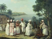 West Indian Man of Colour, Directing Two Carib Women with a Child, c.1780-Agostino Brunias-Giclee Print