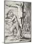 Agostino Carracci (Consequence of the so-called "Lascivie" Satyr, a nymph whip)-null-Mounted Poster