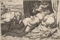 Satyr and Nymph-Agostino Carracci-Giclee Print