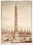 The Piazza Del Popolo Obelisk, from the Circus Maximus, 1833-Agostino Tofanelli-Giclee Print