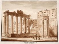 The Piazza Del Popolo Obelisk, from the Circus Maximus, 1833-Agostino Tofanelli-Giclee Print