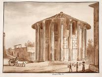 The Temple of Fortune, known as the Temple of Concord and the Temple of Jupiter Tonans, 1833-Agostino Tofanelli-Giclee Print