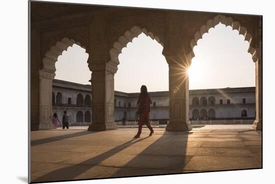 Agra Fort at Sunset, UNESCO World Heritage Site, Agra, Uttar Pradesh, India, Asia-Ben Pipe-Mounted Photographic Print