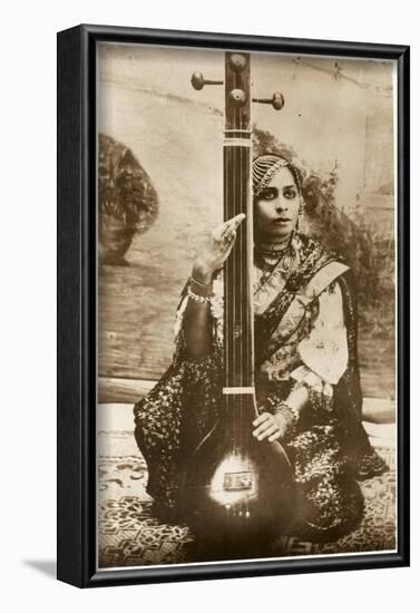 Agra, India - Lady Sitar Player-null-Framed Photographic Print