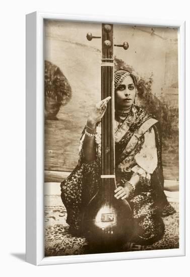 Agra, India - Lady Sitar Player-null-Framed Photographic Print