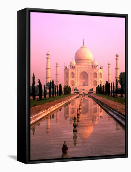 Agra, India, Wonder of the Taj Mahal-Bill Bachmann-Framed Stretched Canvas