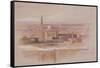 Agra Mosque, Cairo-Edward Lear-Framed Stretched Canvas