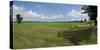 Agricultural field with fence near Mrauk U, Rakhine State, Myanmar-null-Stretched Canvas