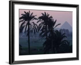 Agricultural Flood Plain, Mudbrick Step Pyramid, 3rd Dynasty, Saqqara, Egypt-Kenneth Garrett-Framed Photographic Print