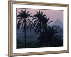 Agricultural Flood Plain, Mudbrick Step Pyramid, 3rd Dynasty, Saqqara, Egypt-Kenneth Garrett-Framed Photographic Print