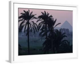 Agricultural Flood Plain, Mudbrick Step Pyramid, 3rd Dynasty, Saqqara, Egypt-Kenneth Garrett-Framed Photographic Print