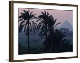 Agricultural Flood Plain, Mudbrick Step Pyramid, 3rd Dynasty, Saqqara, Egypt-Kenneth Garrett-Framed Photographic Print