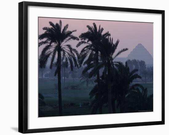 Agricultural Flood Plain, Mudbrick Step Pyramid, 3rd Dynasty, Saqqara, Egypt-Kenneth Garrett-Framed Photographic Print