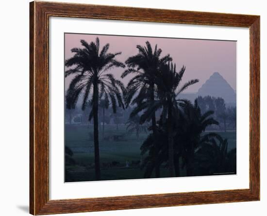 Agricultural Flood Plain, Mudbrick Step Pyramid, 3rd Dynasty, Saqqara, Egypt-Kenneth Garrett-Framed Photographic Print