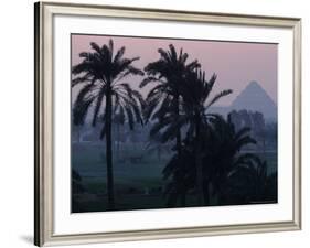 Agricultural Flood Plain, Mudbrick Step Pyramid, 3rd Dynasty, Saqqara, Egypt-Kenneth Garrett-Framed Photographic Print