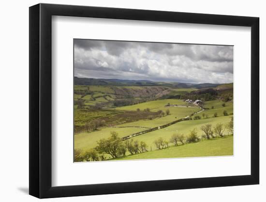 Agricultural Landscape, Cambrian Mountains, Pumlumon Living Landscape Project, Ceredigion, Wales-Peter Cairns-Framed Photographic Print