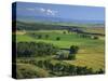 Agricultural Landscape, in the Valley of the Little Bighorn River, Near Billings, Montana, USA-Waltham Tony-Stretched Canvas
