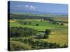 Agricultural Landscape, in the Valley of the Little Bighorn River, Near Billings, Montana, USA-Waltham Tony-Stretched Canvas