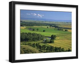 Agricultural Landscape, in the Valley of the Little Bighorn River, Near Billings, Montana, USA-Waltham Tony-Framed Photographic Print