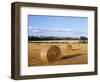 Agricultural Landscape with Straw Bales in a Cut Wheat Field-Nigel Francis-Framed Photographic Print