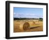 Agricultural Landscape with Straw Bales in a Cut Wheat Field-Nigel Francis-Framed Photographic Print