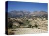 Agricultural Valley and Mountains, Heraklion, Crete, Greece-James Green-Stretched Canvas