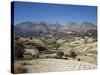 Agricultural Valley and Mountains, Heraklion, Crete, Greece-James Green-Stretched Canvas