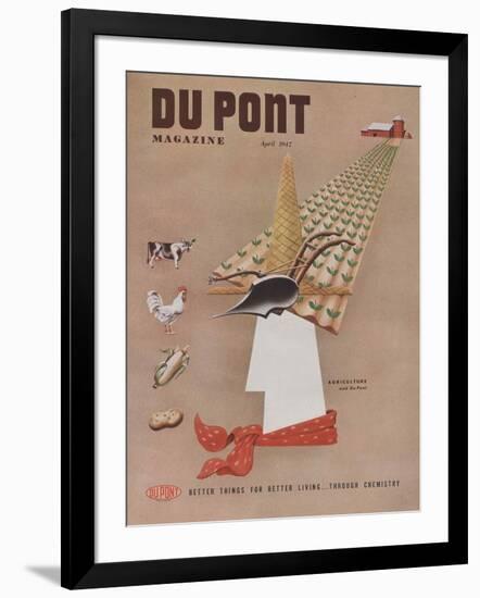 Agriculture and Du Pont, Front Cover of 'The Du Pont Magazine', April 1947-null-Framed Giclee Print