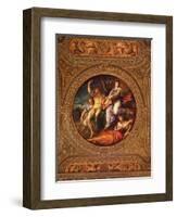 Agriculture, Pomona, Ceres and Neptune, from the Ceiling of the Library-Battista Franco-Framed Giclee Print