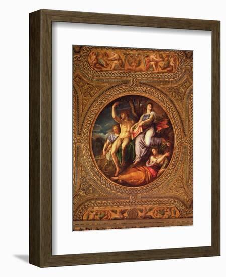 Agriculture, Pomona, Ceres and Neptune, from the Ceiling of the Library-Battista Franco-Framed Giclee Print