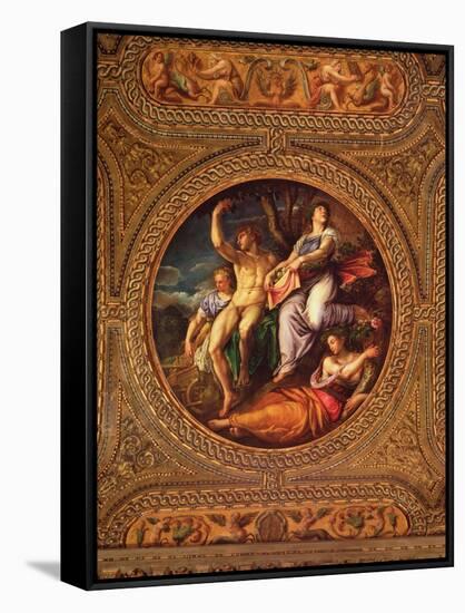 Agriculture, Pomona, Ceres and Neptune, from the Ceiling of the Library-Battista Franco-Framed Stretched Canvas