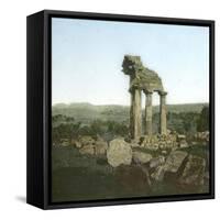 Agrigente (Sicily, Italy), the Temple of Dioscures Castor and Pollux (Vth Century B,C,), Circa 1860-Leon, Levy et Fils-Framed Stretched Canvas