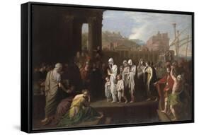 Agrippina Landing at Brundisium with the Ashes of Germanicus, 1768-Benjamin West-Framed Stretched Canvas