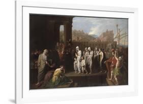 Agrippina Landing at Brundisium with the Ashes of Germanicus, 1768-Benjamin West-Framed Giclee Print