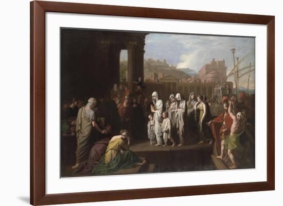 Agrippina Landing at Brundisium with the Ashes of Germanicus, 1768-Benjamin West-Framed Giclee Print