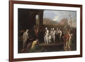 Agrippina Landing at Brundisium with the Ashes of Germanicus, 1768-Benjamin West-Framed Giclee Print