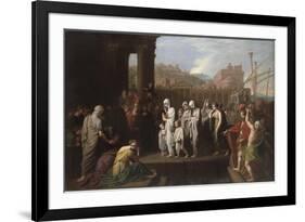 Agrippina Landing at Brundisium with the Ashes of Germanicus, 1768-Benjamin West-Framed Giclee Print