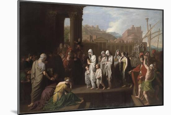 Agrippina Landing at Brundisium with the Ashes of Germanicus, 1768-Benjamin West-Mounted Giclee Print