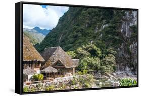 Aguas Calientes, the Town and Railway Station at the Foot of the Sacred Machu Picchu Mountain, Peru-xura-Framed Stretched Canvas