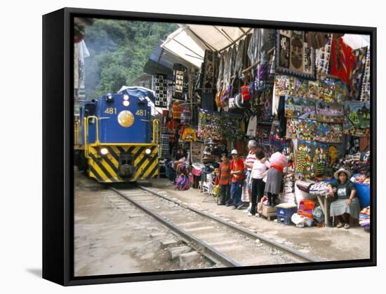 Aguas Calientes, Tourist Town Below Inca Ruins, Built Round Railway, Machu Picchu, Peru-Tony Waltham-Framed Stretched Canvas