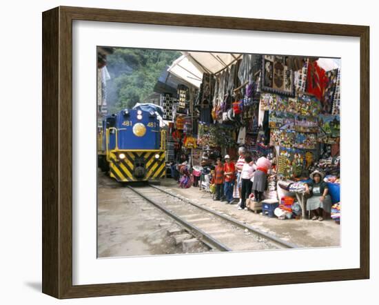 Aguas Calientes, Tourist Town Below Inca Ruins, Built Round Railway, Machu Picchu, Peru-Tony Waltham-Framed Photographic Print