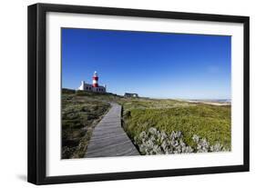 Agulhas lighthouse at southernmost tip of Africa, Agulhas Nat'l Park, Western Cape, South Africa-Christian Kober-Framed Photographic Print