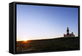 Agulhas lighthouse at Southmost tip of Africa, Agulhas Nat'l Park, Western Cape, South Africa-Christian Kober-Framed Stretched Canvas