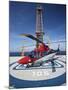 AgustaWestland AW109E Utility Helicopter On the Helipad of An Oil Rig-Stocktrek Images-Mounted Photographic Print