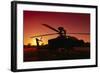 AH-64 Apache combat helicopter-null-Framed Art Print