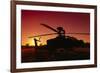 AH-64 Apache combat helicopter-null-Framed Art Print