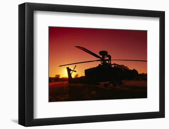 AH-64 Apache combat helicopter-null-Framed Art Print