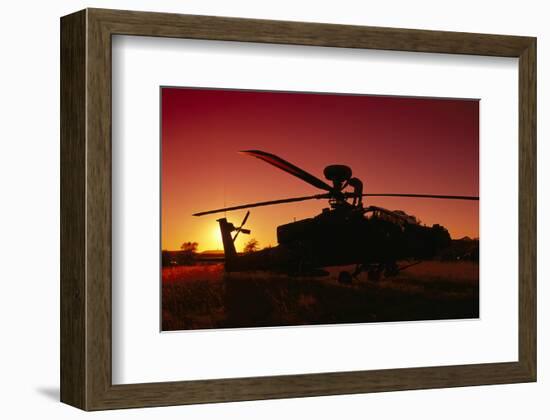 AH-64 Apache combat helicopter-null-Framed Art Print